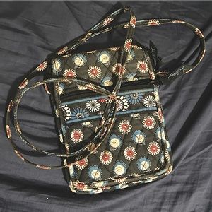 Vera Bradley Blue Owls Small Cross Body Bag Purse